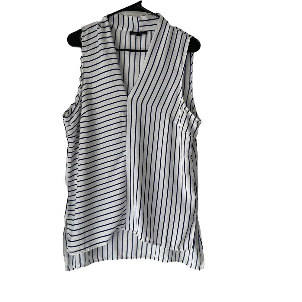 Signature Studio‎ Size Large White Sleeveless Career Blouse